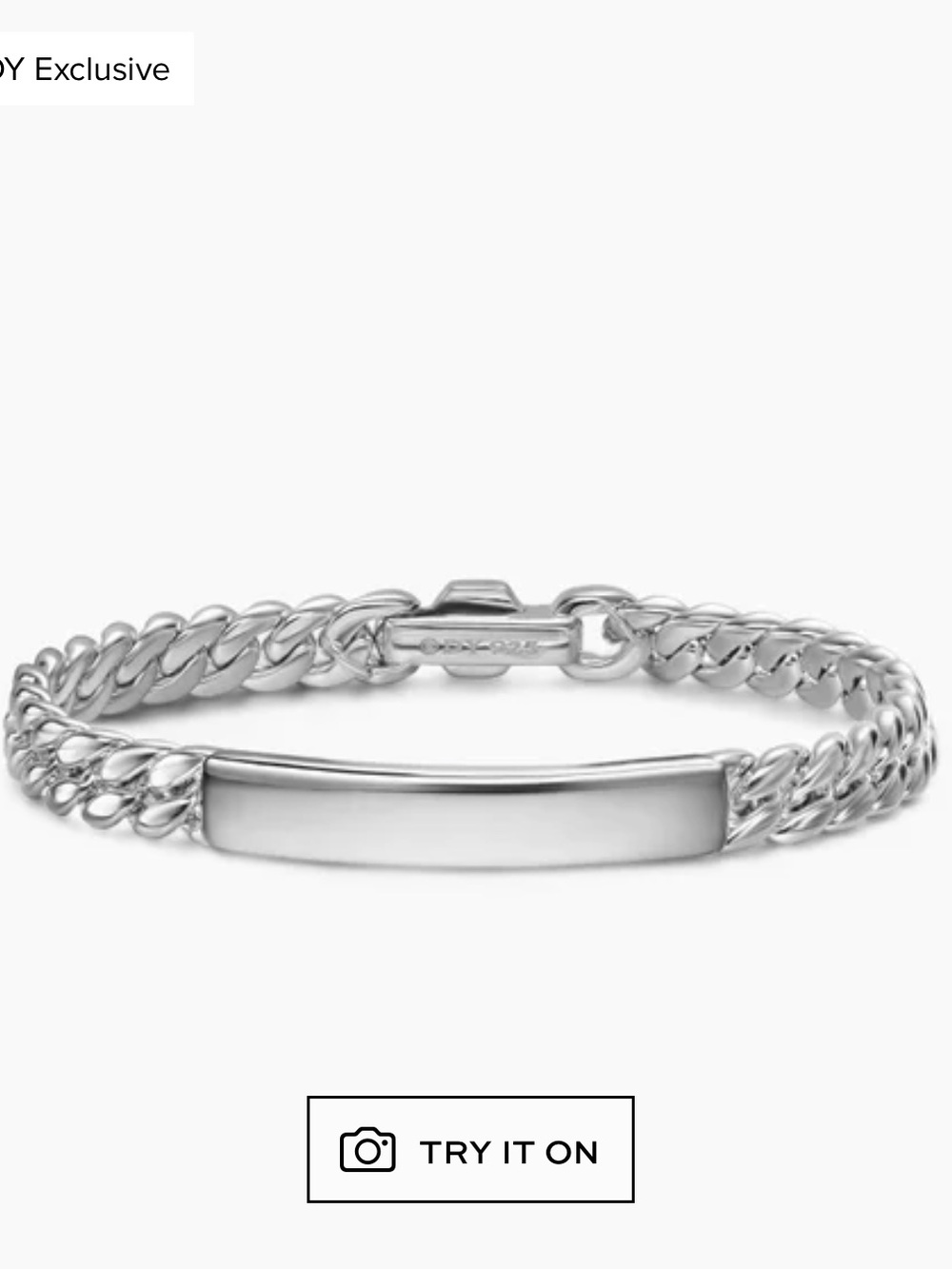 David Yurman Silver 'Love' Cable ID Bracelet - Picture 11 of 12